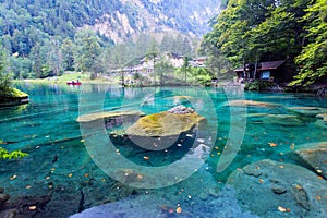 Lake Blausee at summer, Switzerland