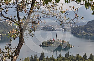 Lake Bled autumn view in Slovenia