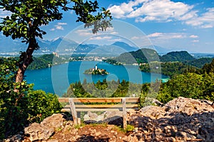 Lake Bled in summer