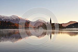 Lake Bled sunrise, Slovenia