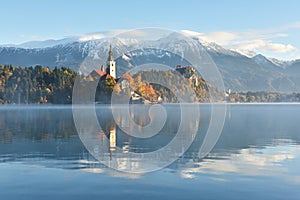 Lake Bled sunrise, Slovenia