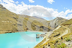 Lake with blue sky