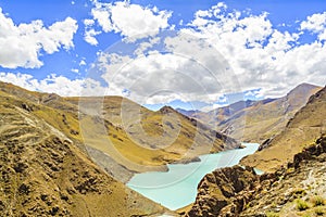 Lake with blue sky