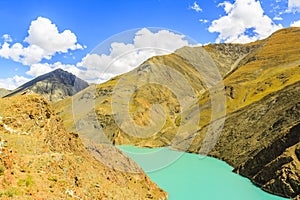 Lake with blue sky