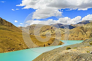 Lake with blue sky