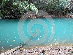 Lake with blue torquise water