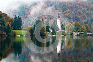 Lake Bohinj In National Park Triglav, Slovenia