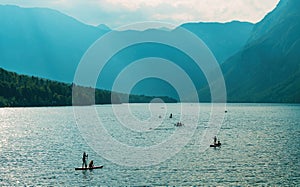 Lake Bohinj water sport and recreational outdoor activity