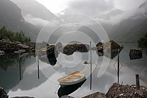 Lake Bondhus in Folgefonna national park, Norway