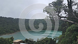 Lake Botos in inactive crater within Poas Volcano National Park, Costa Rica