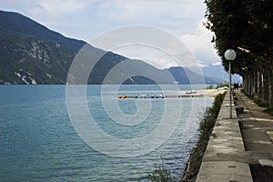 Lake Bourget and walk way of Aix-les-bains