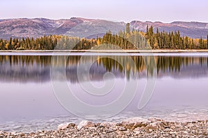 Lake Boya British Columbia in the fall photo