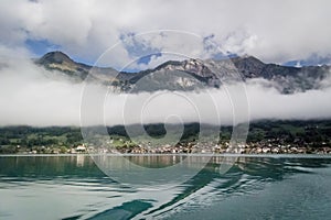 Lake Brienz, Mountains and Low Cloud