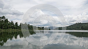 Lake Bunyonyi, Western Uganda, close to Rwanda`s border