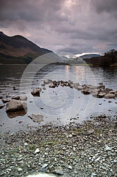 Lake Buttermere and mountain landscape