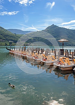 Lake Caldaro,south Tyrolean Wine Route,Italy photo