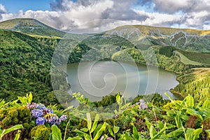 Caldeira Funda on the island of Flores in the Azores, Portugal