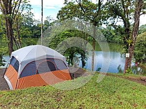 lake camping photo