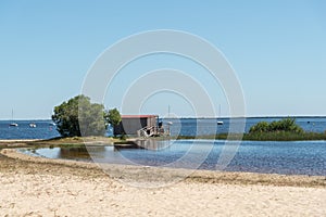 The lake of Carcans-Maubuisson, near Lacanau in France