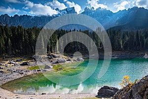 Lake Carezza, South Tyrol Italy