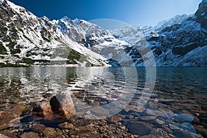 Lake in Carpathian mountains