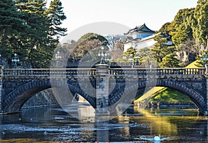 Lake in castle imperial palace tokyo japan, Kokyo