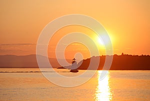 Lake Champlain at Sunset photo