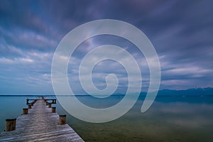 Lake Chiemsee at dusk