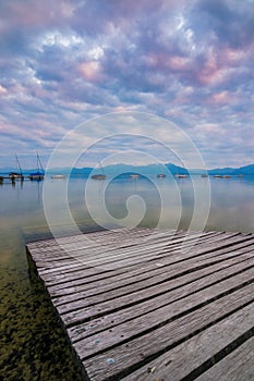 Lake Chiemsee at dusk