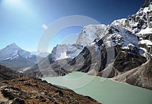 Lake Cholatse in the Everest trek