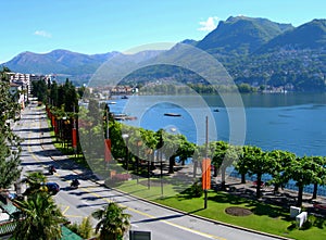 Lake and city of Lugano