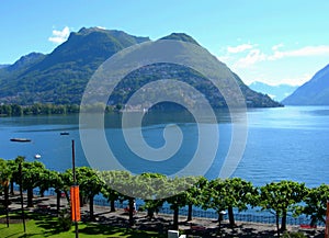 Lake and city of Lugano