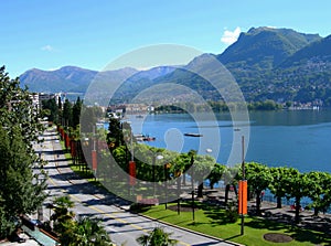 Lake and city of Lugano