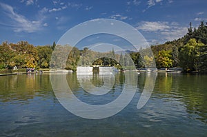 Lake in City park in Sandanski, Bulgaria