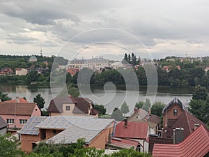 Lake in the city of Prague photo