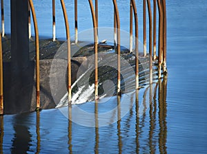 Lake Claiborne Water Pours Over Spillway photo