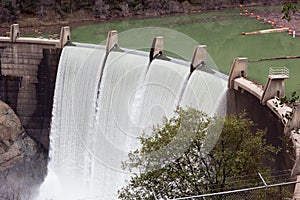 Lake Clementine Dam Overflowing