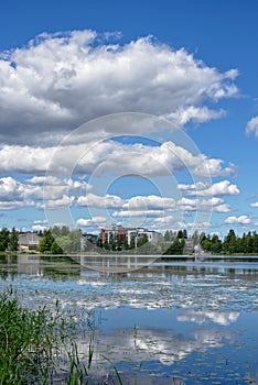 Lake and clouds photo