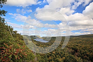 Lake of the Clouds with a dramatic sky