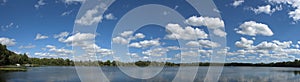 Lake Clouds Sky Water Panoramic, Panorama, Banner