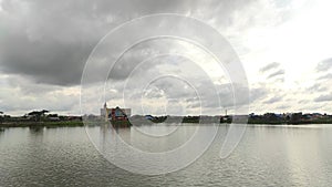 Lake and clound in the city of borneo, indonesia