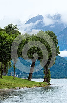 Lake Como (Italy) summer cloudy view