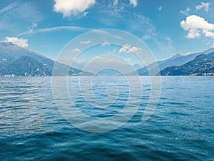 Lake Como (Italy) view from ship