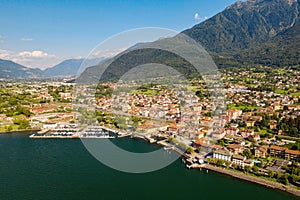 Lake Como IT, Lido di Colico, aerial