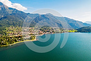 Lake Como IT, Lido di Colico, aerial