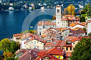 Torno village on Lake Como, Lombardy, Italy photo