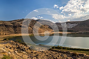 Lake in the crater of an extinct volcano