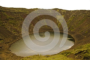 Lake in the crater of an extinct volcano