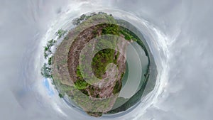 Lake crater at Taal volcano. Philippines.