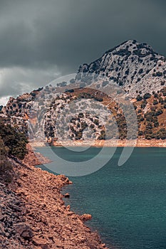 Lake Cuber  in Sierra deTramuntana mountains on Mallorca island